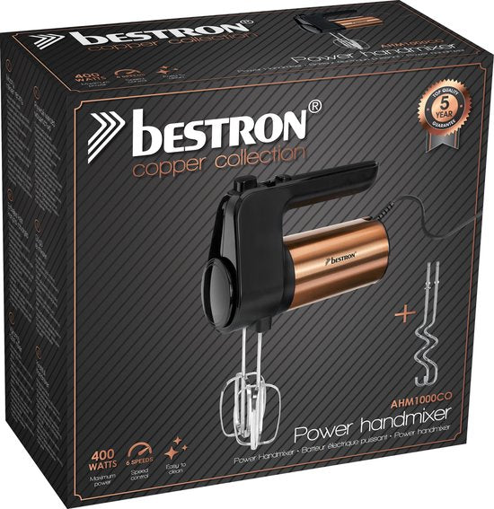 Bestron AHM1000CO Power-Handmixer Kupfer/Schwarz