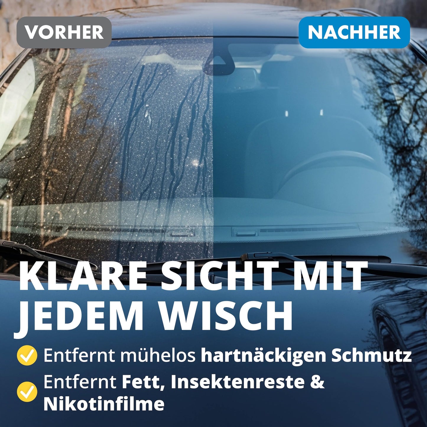 Licargo Autoglasreiniger 750 ml – Scheibenreiniger für innen und außen – streifenfrei – Hergestellt in Deutschland