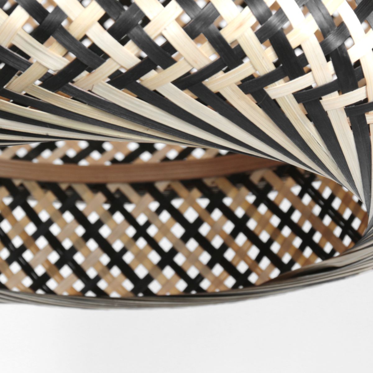 AN Lampenschirm Bamboo 53 × 40 cm - Creme/Schwarz