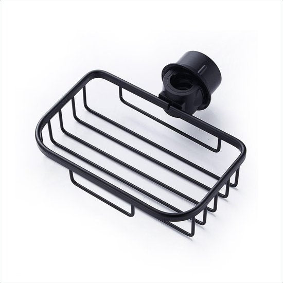 Goliving Duschregal hängend - Duschregal - Ohne Bohren - Küchenregal - Spülbeckenorganisator - Badezimmerzubehör - 19,5 cm - 2er Set - Schwarz