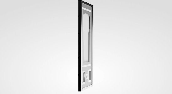 Avalo Bilderrahmen Aluminium - Einrahmung Fußballtrikot - 3D Box Frame - 60x80 CM - Schwarz - Tiefer Rahmen - Einrahmung Trikot im Bilderrahmen