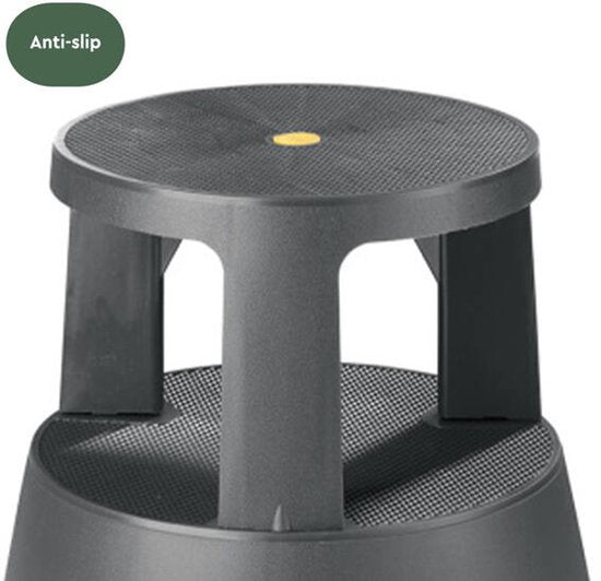 BRASQ Tritthocker Schwarz ST200 - Mobil - Kapazität 150 kg - Tritthocker - Tritthocker Erwachsene - Elefantenfuß