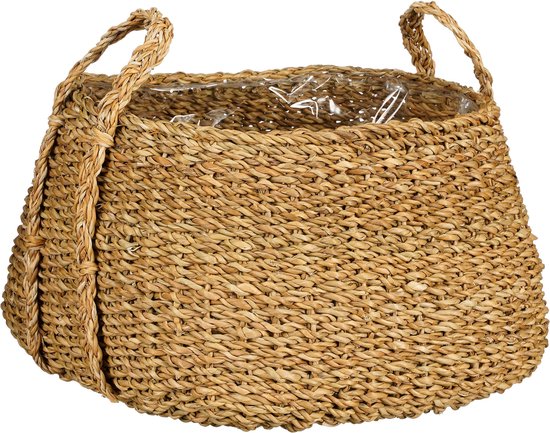 Mica Decorations Pflanzenkorb - 3er-Set - H25 x Ø35 cm - Braun