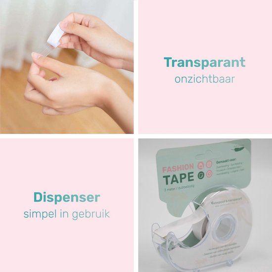 Soft & Silky Fashion Tape - 3 Meter - Doppelseitig - Kleiderband - Klebeband - Brustband - Brustwarzenabdeckung