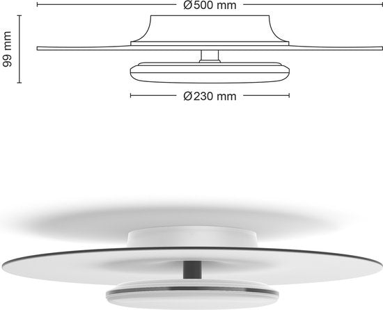 Philips Garnet Deckenleuchte - 27K - 40W - Weiß