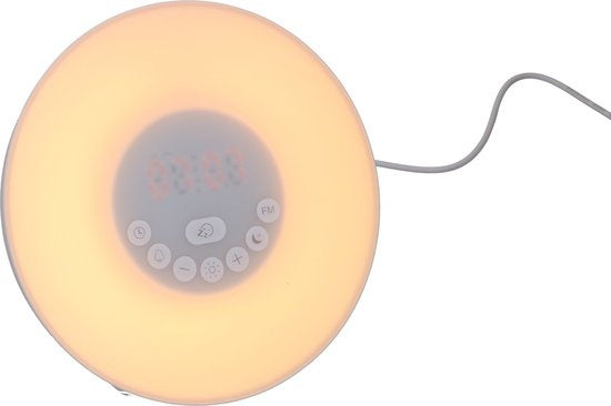 Grundig Wake Up Light - Nachtlicht mit Zeitanzeige - Lichtwecker mit FM-Radio und Naturgeräuschen