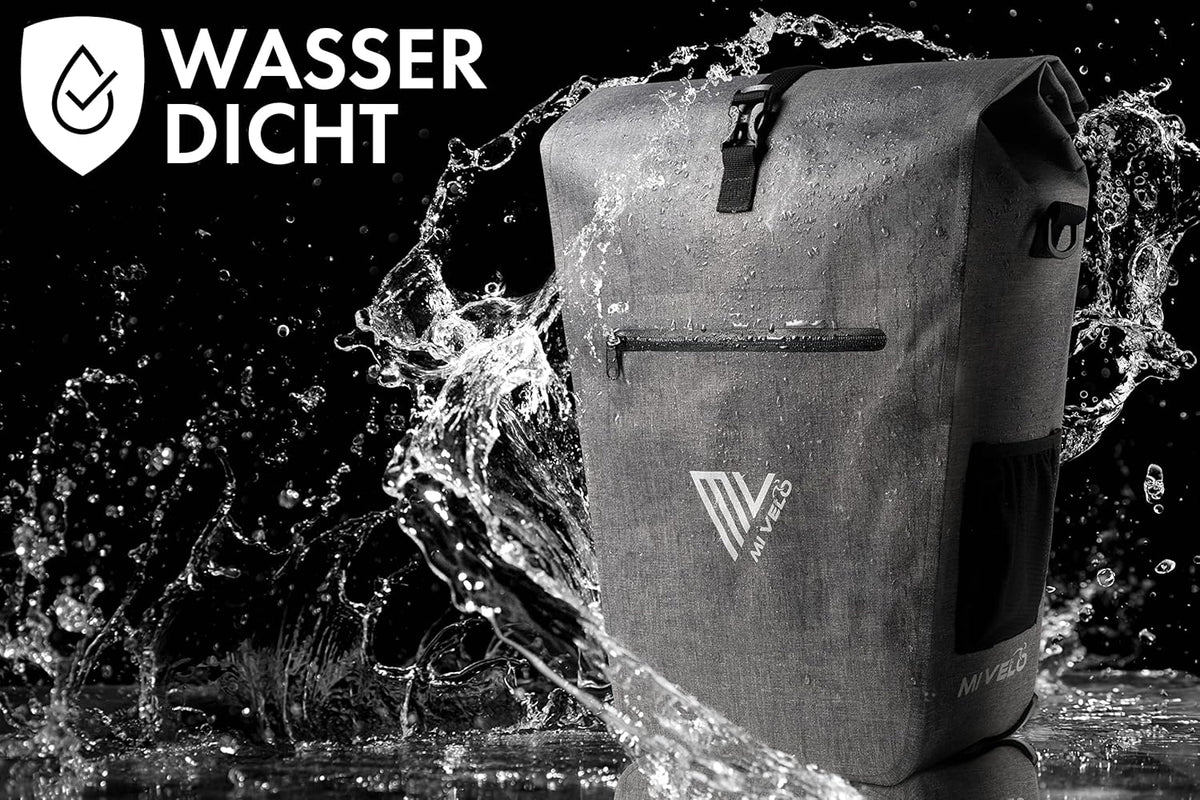 MIVELO Packtasche - Wasserdicht - 25L - Mit Laptopfach & Schultergurt - Grau