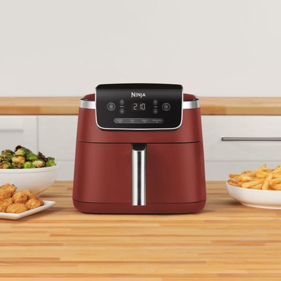 Ninja Airfryer XL PRO AF140EUCM 4,7 Liter Freistehende Heißluftfritteuse in Zimtrot mit 4 Kochprogrammen – Best Buy