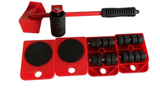 Ceruzo Möbelpacker - 5-teilig - Umzugs- und Hebehilfe - 150 kg Tragkraft - 360° - Möbelrollen