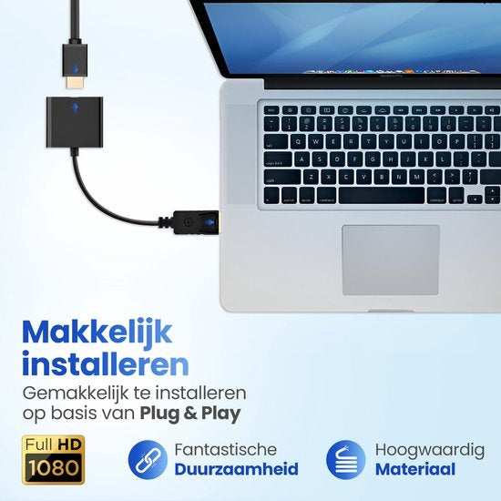 GarpexÂ® DisplayPort zu HDMI Adapter - DP zu HDMI - Full HD 1080p Konverter