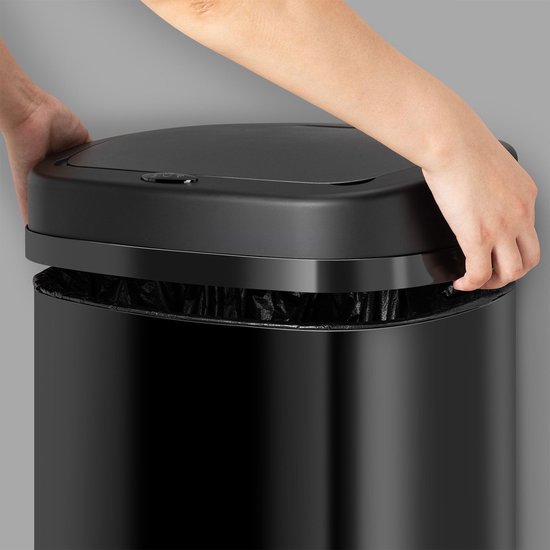 Automatischer Abfallsammler / Abfallsammler / Sensorabfallsammler - 70 Liter - Schwarz - Rechteckig