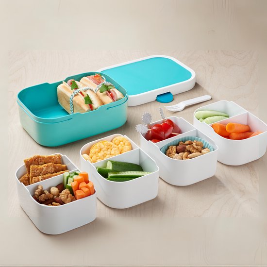 Mepal Lunchbox Campus – 750 ml – Brotdose mit Fächern für Kinder – Platz für 4 Scheiben Brot – Paw Patrol Pups