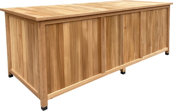AXI Milo Aufbewahrungsbox aus Holz L Braun – Kissenbox mit Boden – 800 Liter – 200 x 80 x 80 cm – karbonisiertes Hemlock-Holz – Aufbewahrungsbox für den Garten