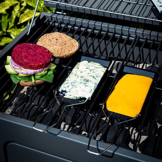Boska Cheese Barbeclette® - für BBQ - Käsepfanne mit Spatel - Schwarz - 175x85 mm