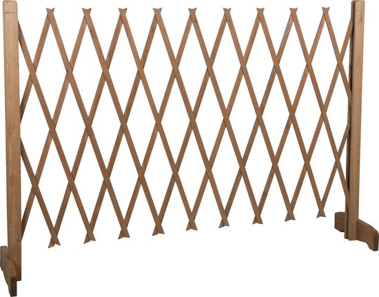 Pet Treatment Hundezaun - ausziehbar von 30 auf 117 cm - für Treppen oder Türöffnungen - Holz