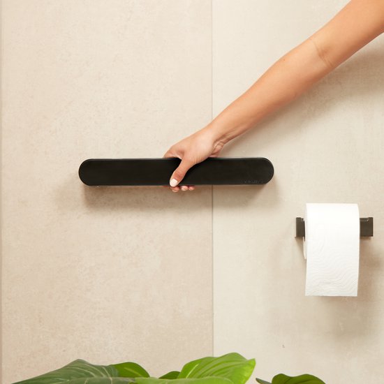 VITILITY ID Wandgriff – Charcoal Black – Toilettengriff – Schwarz 35 cm