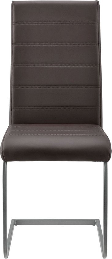 4 Esszimmerstühle / Stuhl - Vegas - Kunstleder - Braun