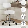 Yaheetech Make-up-Hocker mit um 360° drehbarem Sitz und Rollen – Weiß – 52 x 44,5 x 75,5–85 cm