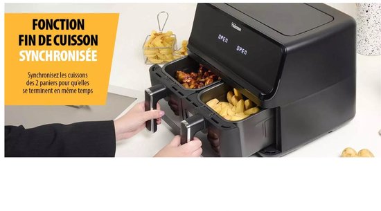 Tristar FR-9037 – Airfryer XXL – 6,2 l – Mit Sichtfenster – 10 Garprogramme – PFAS-frei