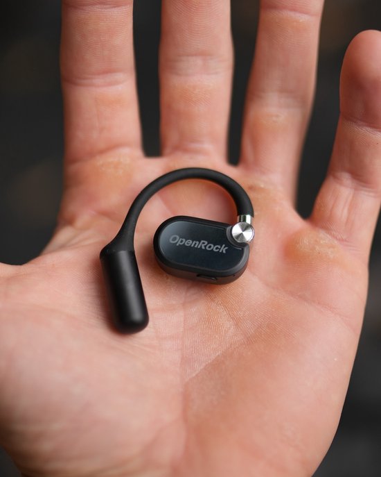 OpenRock – X Black – Kabellose Open-Ear-Kopfhörer – Ohrhörer – Bluetooth – Lange Akkulaufzeit – Geräuschunterdrückung – kabellos – TubeBass™-Technologie