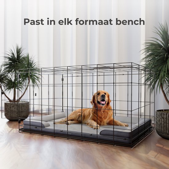 CozySense® Orthopädisches Hundekörbchen 100 x 70 cm - Größe XL - Wasserdichtes Hundebett mit waschbarem Bezug - Geeignet als Sitzkissen - Weiß