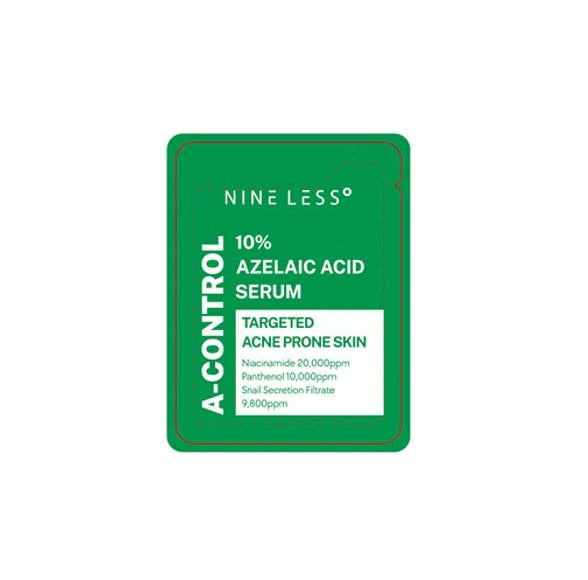 Nine Less A-Control 10% Azelainsäure Serum - Intensivpflege für unreine & zu Akne neigende Haut (2ml Probe)
