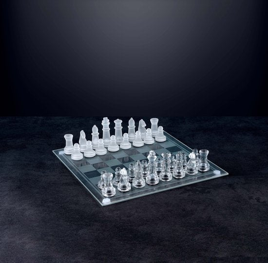 Arti Casa Glasschachspiel - 33-teiliges Set - 25x25 CM - 900 GR - Glas