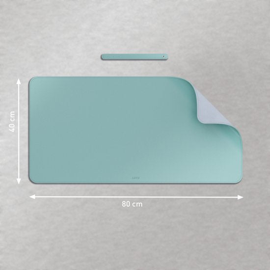 Leitz Große Schreibtischunterlage 80 × 40 cm – rutschfest – Schreibtischmatte – wasserdicht – für Tastatur und Maus – Mint