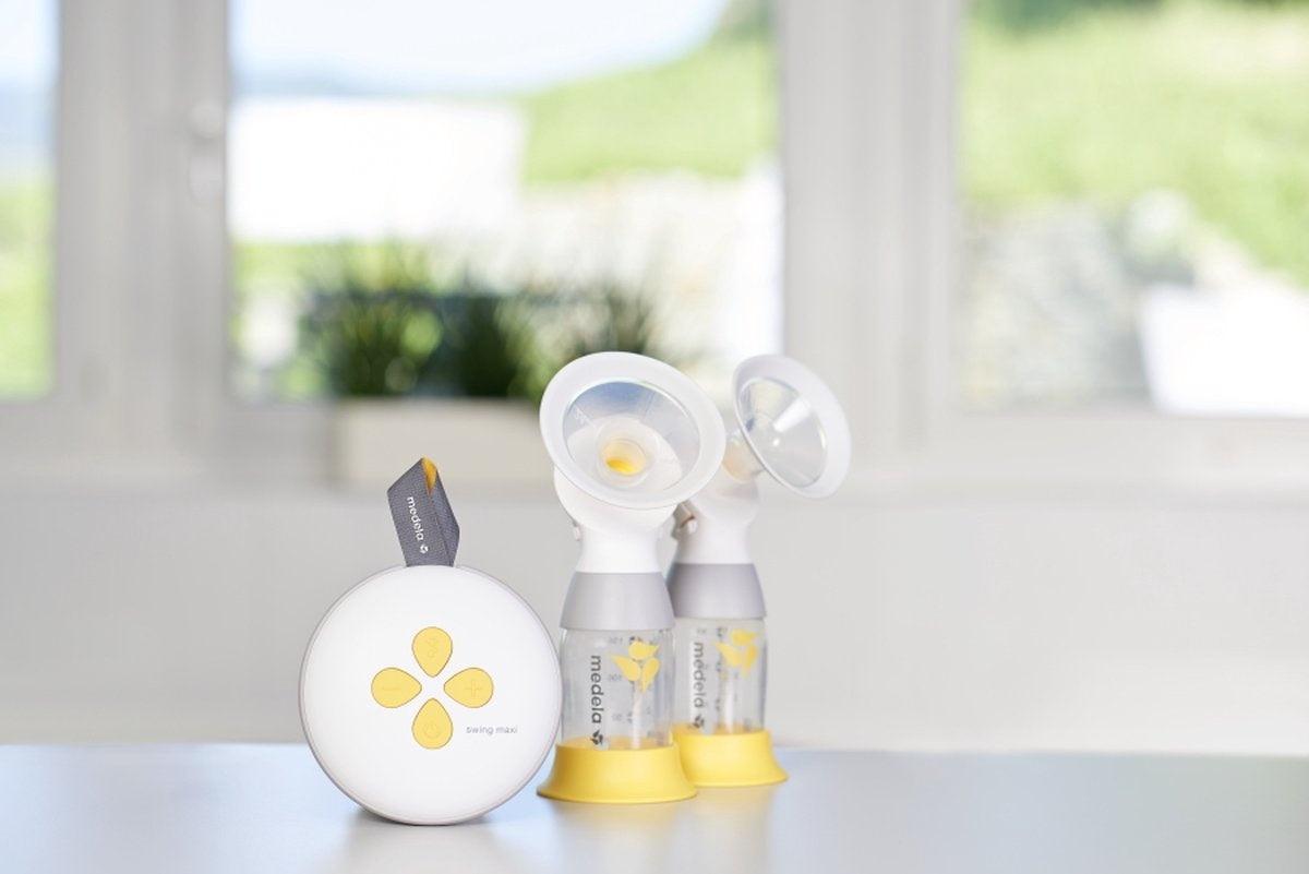 Medela Swing Maxi Milchpumpe Abpumpvorrichtung NEU Elektrische Doppelpumpe - Wiederaufladbarer Akku - USB-Ladegerät
