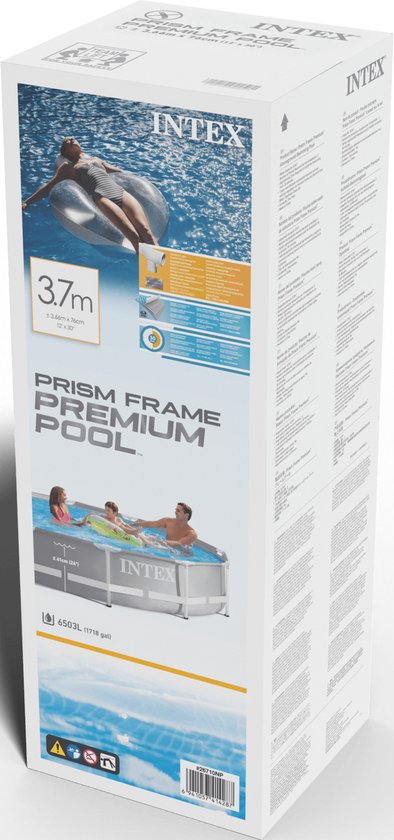 Intex Prism Frame-Schwimmbecken – rundes Modell – 366 x 76 cm – blau