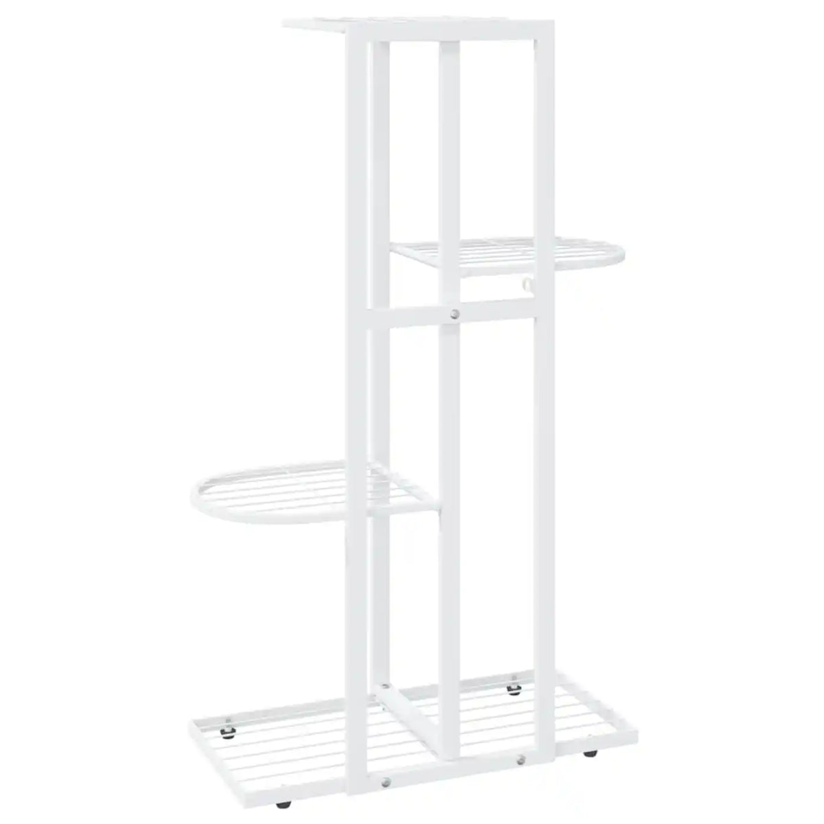 MINGHOU Pflanzenregal, 4-stöckig – Weiß – 22 x 43 x 76 cm – Metall, für drinnen und draußen