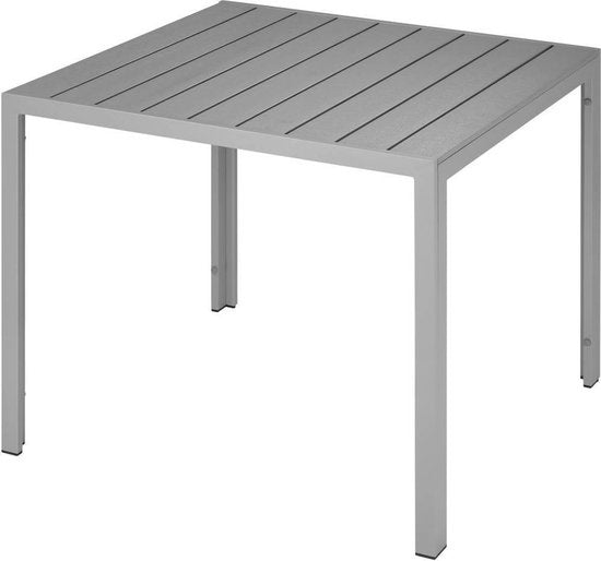 tectake - Gartentisch Maren - Quadratisch 90x90x74,5cm - grau - 402955