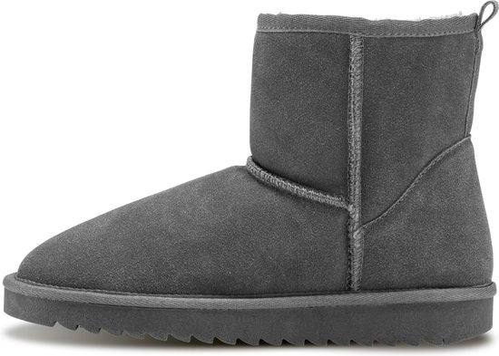 Hausschuhe Damen - Hausschuhe - Damenstiefel - Rutschfest - Memory Foam Fußbett - Grau - Größe 42