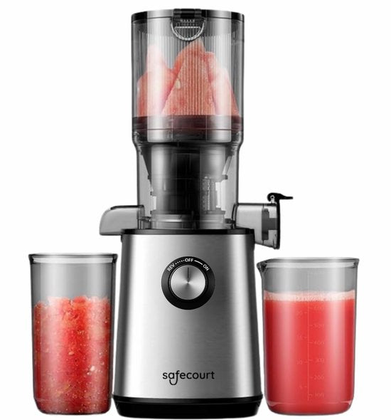 Safecourt Kitchen Entsafter - Für Obst & Gemüse - XXL Einfüllöffnung - Leistungsstarker 200W Motor
