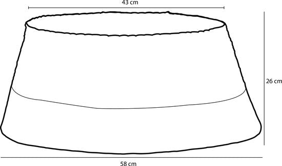 House of Seasons Weihnachtsbaumschürze - H26 x Ø58 cm - Seegras - Schwarz