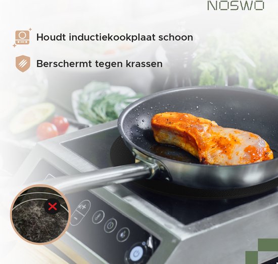 Noswo Airfryer Silikontablett - 4er-Set mit Handschuhen - 20,5x20,5 cm - Alternative zu Backpapier - Zubehör - Korb - Backform - XXL