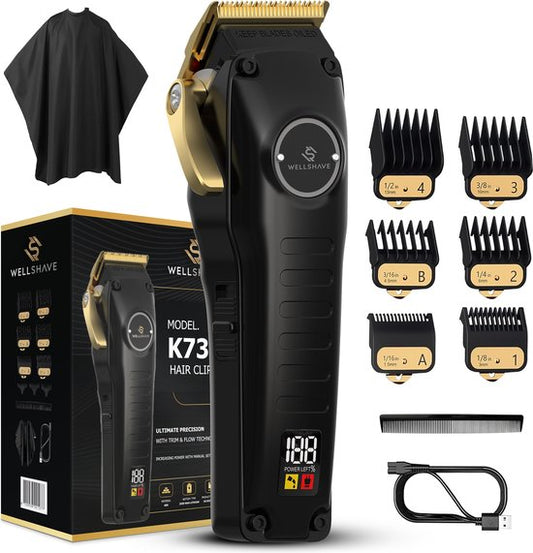 Wellshave Clippers Men Pro - Trimmer für Kopf & Bart - Clippers Men Head Hair - Haartrimmer Men - Haarschneider - Trimmer