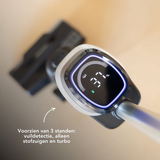 Techweise TC1 Schnurloser Nass- und Trockensauger - 30 Minuten Akkulaufzeit - 3 Reinigungsmodi - Selbstreinigungsfunktion - 220W - Schwarz