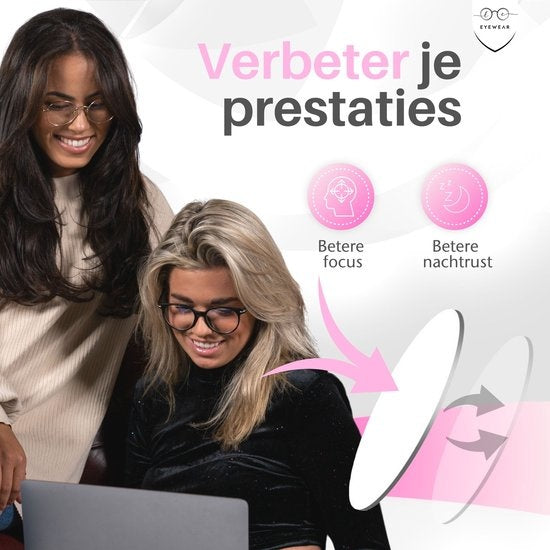 LC Eyewear Computerbrille - Blaulichtbrille - Displaybrille - Unisex - Transparent Pink