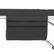tectake Aluminium-Liegestuhl Aurelie Schwarz – 60 x 189 cm – Zusammenklappbar mit Sonnendach