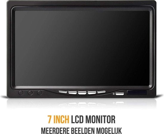 Strex - Rückfahrkamera Set Wireless - 7" Bildschirm - 18LED Nachtsicht 15m - IP67 Wasserdicht - schwarz