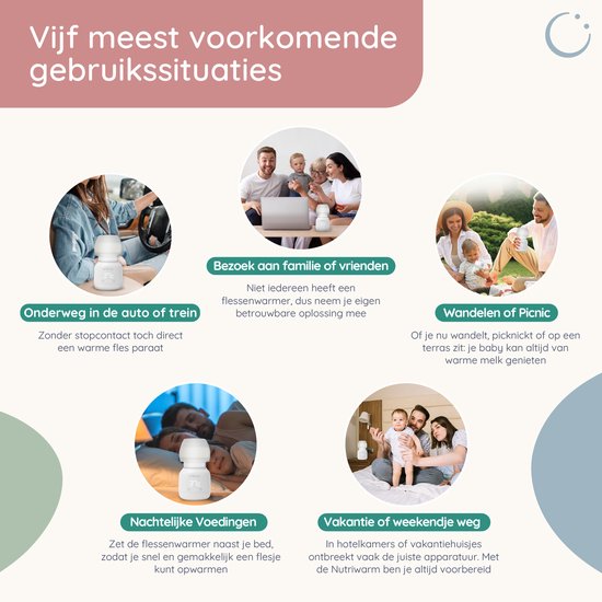 Numsy Velmi Sehr tragbarer Flaschenwärmer für unterwegs - kabellos - mit 4 Adaptern