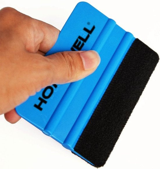 HomewellÂ¬Ã† Rakel met vilt - Rubberen Squeegee - (voor raamfolie, carwrap, plakfolie, keuken wrappen) 10x7,5cm