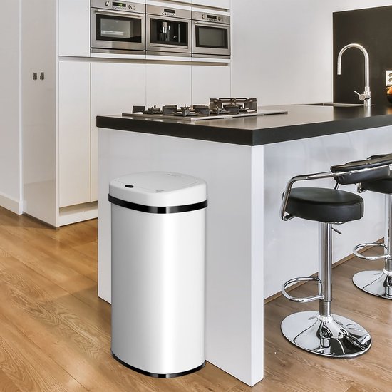 Automatischer Abfallsammler / Abfallsammler / Sensorabfallsammler - 60 Liter - Weiß - Rechteckig