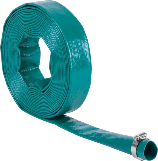 VONROC Abflussschlauch für Tauchpumpen - Druckschlauch - Flach - Universal - 10m x 38mm