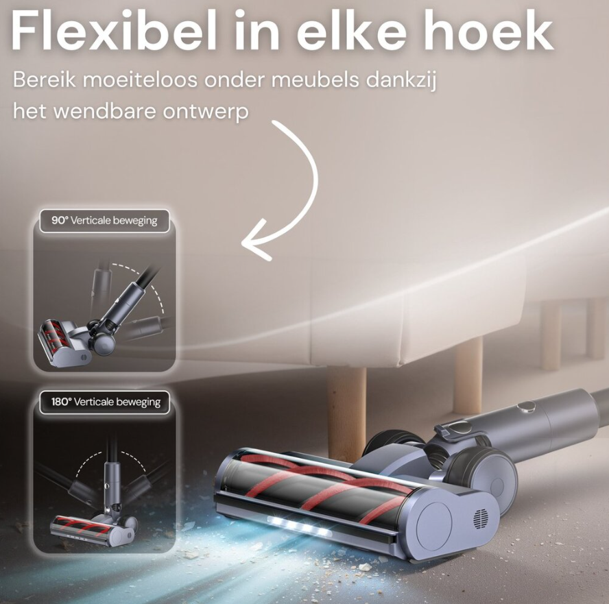 Vesora® Stabstaubsauger V2 kabellos ohne Beutel – Kabelloser Staubsauger – Kabelloser Handstaubsauger – Vacuum Cleaner – Handstaubsauger – Stabstaubsauger mit HEPA-Filter – Staubsauger für Haustiere – Beutelloser Staubsauger