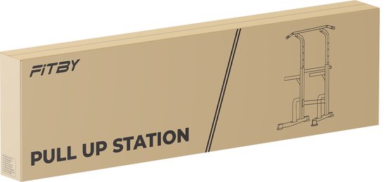 Fitby Klimmzugstation – Kraftstation – Klimmzugstange – Dip-Station – Klimmzugstange – Heimfitness – Fitness – Höhenverstellbar – Schwarz