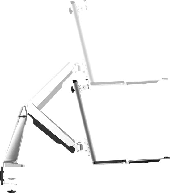 Sitz-Steh-Arbeitsplatz - Monitorhalterung mit Tastatur - Arbeitsstation