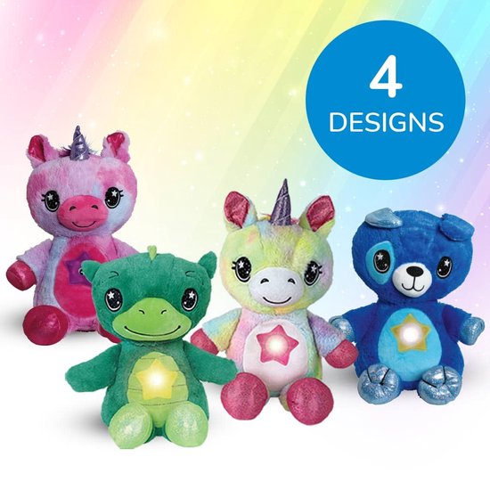 StarBelly Dream Lites – Regenbogen-Einhorn – Kuscheltier – Sternenprojektor – Nachtlicht – Kinder