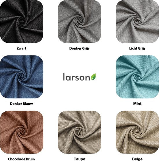 Larson – Luxuriöser, gewebter Verdunkelungsvorhang – mit Ringen – 3 m x 2,5 m – Schokoladenbraun